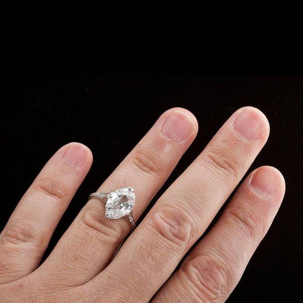 Antique Oval Diamond 3.18 Carat D-IF Platinum Ring Type 2a GIA Certified - 3895-5977 - TMW Jewels Co.