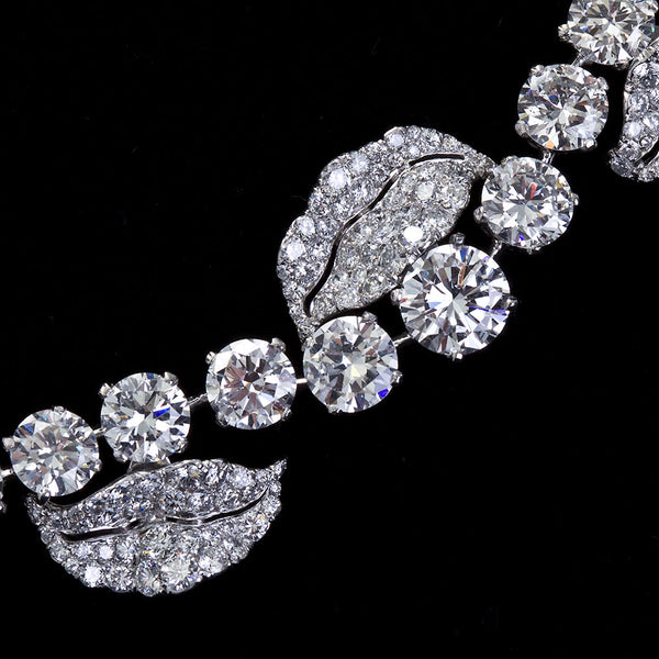 Grand French Garland Diamond Rivieré Necklace