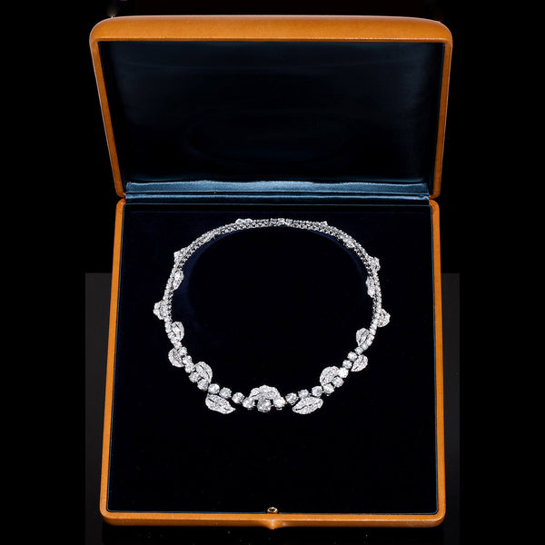 Grand French Garland Diamond Rivieré Necklace