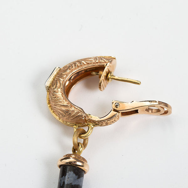 Cazzaniga Diamond Multi Gem Dangle Earrings - TMWJ-190506-4 - TMW Jewels Co.