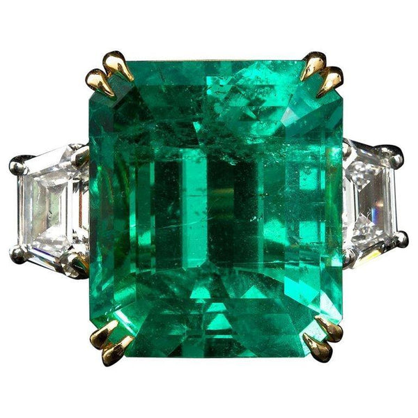 PATRICE Large Colombian Emerald Engagement Ring - TMWJ-5363-5305 - TMW Jewels Co.