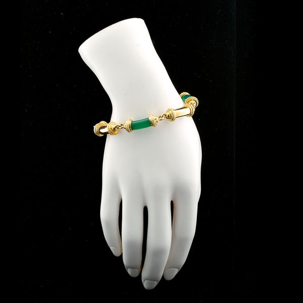 Vintage Tiffany & Co. Imperial Jade Tube Bracelet - TMWJ-5847 - TMW Jewels Co.