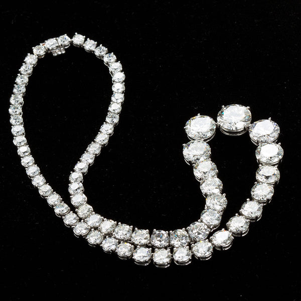 Grand Diamond Rivière Necklace 65 Carats - TMWJ-6974 - TMW Jewels Co.