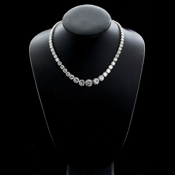 Grand Diamond Rivière Necklace 65 Carats - TMWJ-6974 - TMW Jewels Co.