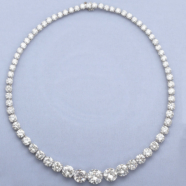 Grand Diamond Rivière Necklace 65 Carats - TMWJ-6974 - TMW Jewels Co.