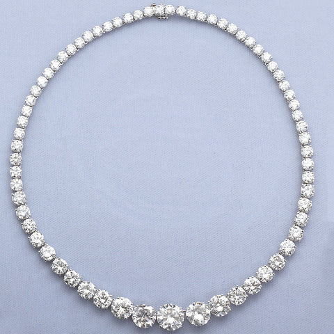 Grand Diamond Rivière Necklace 65 Carats - TMWJ-6974 - TMW Jewels Co.