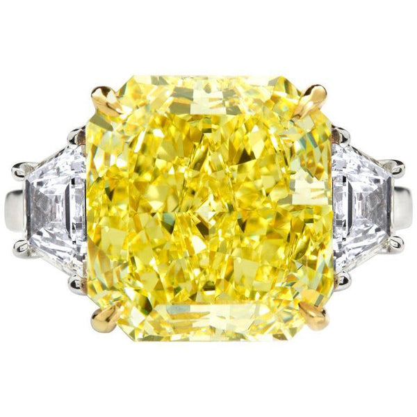 Fancy Yellow Diamond Engagement Ring 7.34 Carat GIA Certified - TMWJ-7728-8617 - TMW Jewels Co.