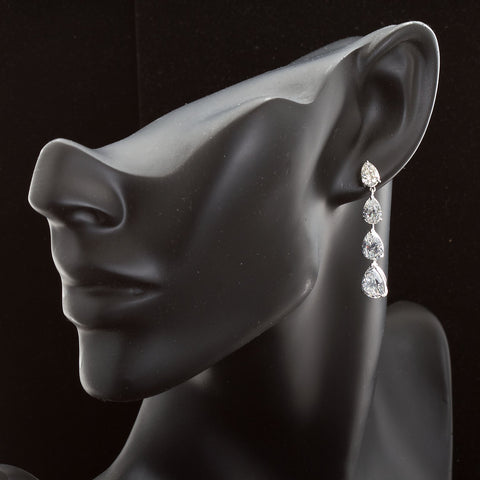 11.83 Carats Pear Shape Diamond Dangle Earrings - - TMW Jewels Co.