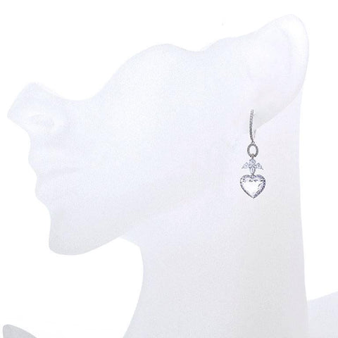 3.32 Carats Angels and Hearts Diamond Dangle Earrings GIA Certified - 4003 - TMW Jewels Co.