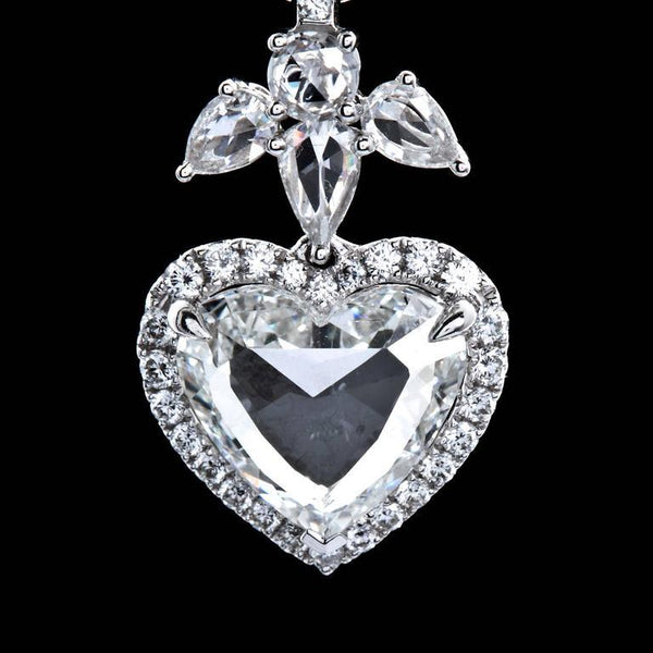 3.32 Carats Angels and Hearts Diamond Dangle Earrings GIA Certified - 4003 - TMW Jewels Co.