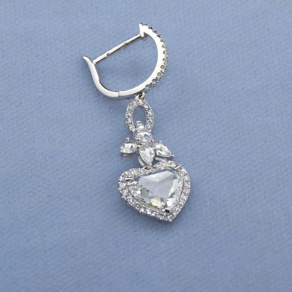 3.32 Carats Angels and Hearts Diamond Dangle Earrings GIA Certified - 4003 - TMW Jewels Co.
