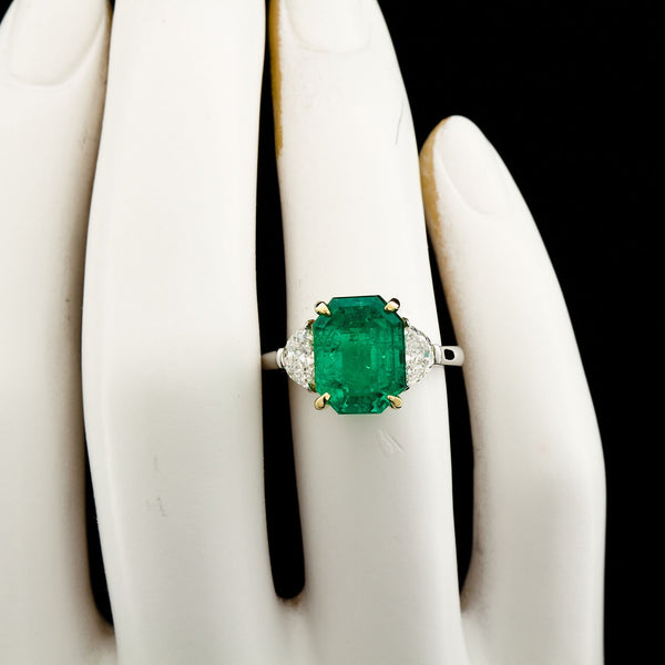 4.31 Carat Colombian Emerald Engagement Ring – TMW Jewels Co.