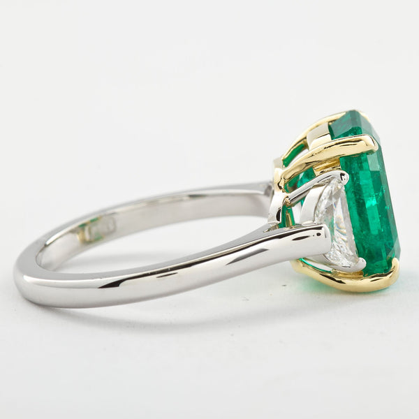 4.31 Carat Colombian Emerald Engagement Ring - - TMW Jewels Co.