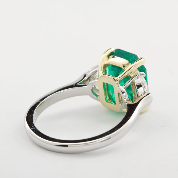 4.31 Carat Colombian Emerald Engagement Ring - - TMW Jewels Co.