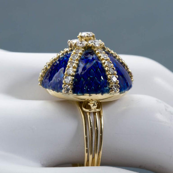 Antique Engagement Ring 1851 | Three Stone Diamond Ring with Blue Enamel -  Antique Jewelry | Vintage Rings | Faberge EggsAntique Jewelry | Vintage  Rings | Faberge Eggs
