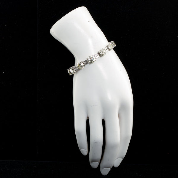 28 Carats 1960s Vintage Fine Diamond Tennis Bracelet - 7846 - TMW Jewels Co.