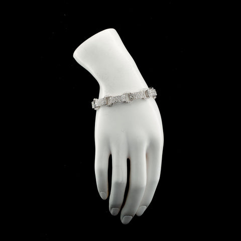 Art Deco French Diamond Link Pave Bracelet 18.50 Carats - TMWJ-1720 - TMW Jewels Co.