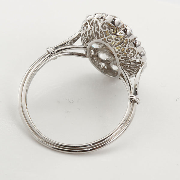 Classic Art Deco Engagement Ring With Baguette Cut Diamonds - Etsy