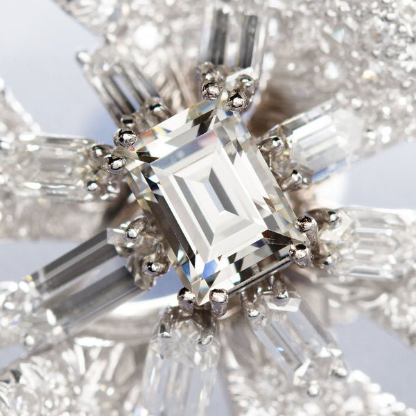 David Webb Diamond Long Stem Flower Brooch - TMWJ-3952 - TMW Jewels Co.