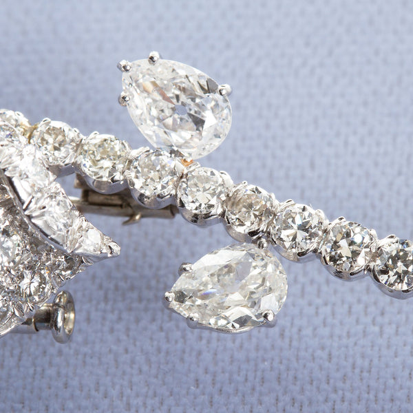 David Webb Diamond Long Stem Flower Brooch - TMWJ-3952 - TMW Jewels Co.