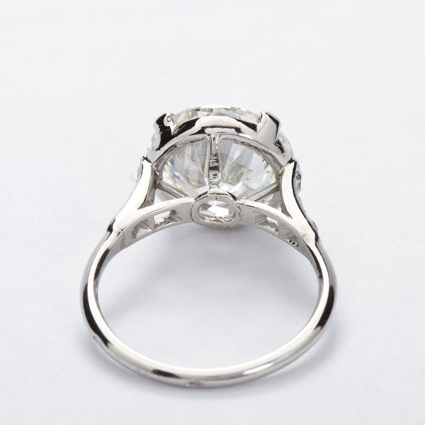 Cartier Art Deco 4.41 Carat Round Diamond Engagement Ring - TMWJ-5846 - TMW Jewels Co.