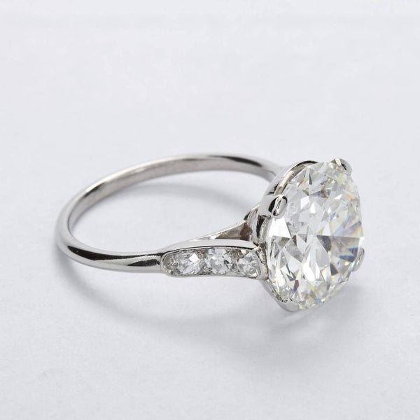 Cartier Art Deco 4.41 Carat Round Diamond Engagement Ring - TMWJ-5846 - TMW Jewels Co.