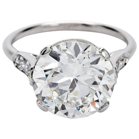 Cartier Art Deco 4.41 Carat Round Diamond Engagement Ring - TMWJ-5846 - TMW Jewels Co.