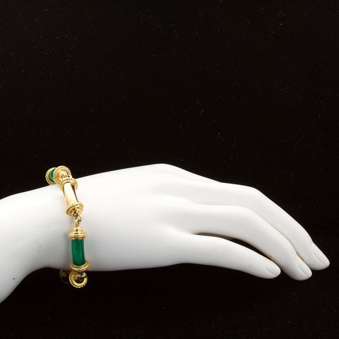 Vintage Tiffany & Co. Imperial Jade Tube Bracelet - TMWJ-5847 - TMW Jewels Co.