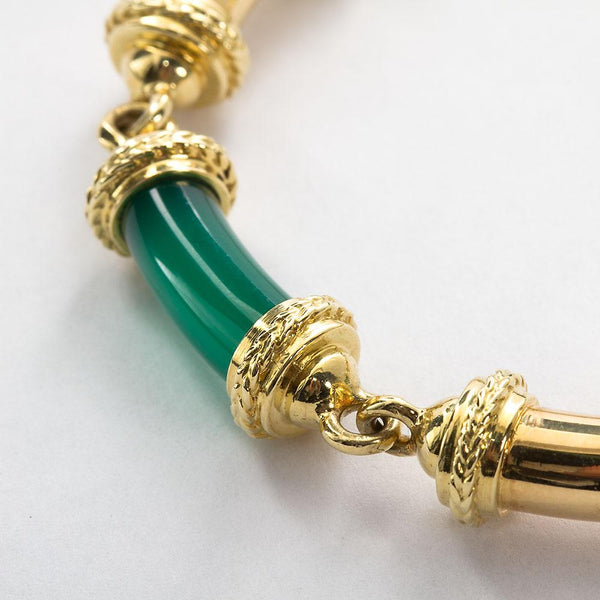 Vintage Tiffany & Co. Imperial Jade Tube Bracelet - TMWJ-5847 - TMW Jewels Co.