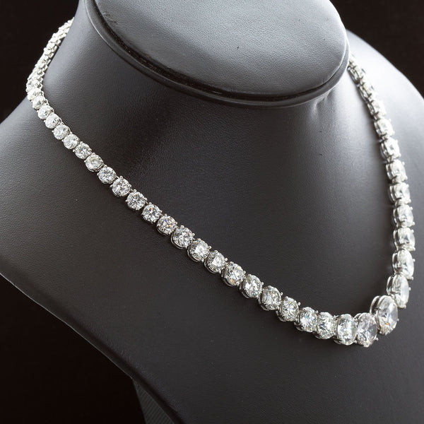 Grand Diamond Rivière Necklace 65 Carats - TMWJ-6974 - TMW Jewels Co.