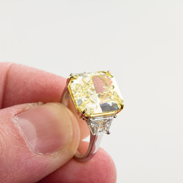 Fancy Yellow Diamond Engagement Ring 7.34 Carat GIA Certified - TMWJ-7728-8617 - TMW Jewels Co.