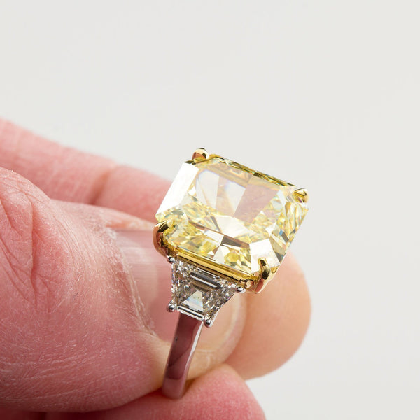 Fancy Yellow Diamond Engagement Ring 7.34 Carat GIA Certified - TMWJ-7728-8617 - TMW Jewels Co.