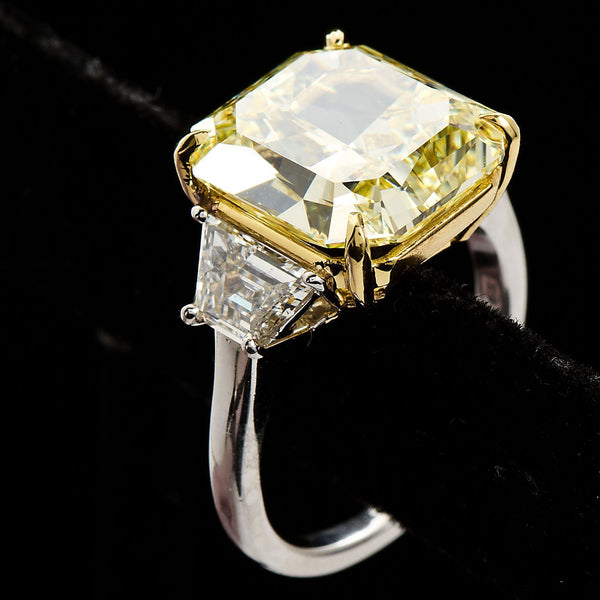 Fancy Yellow Diamond Engagement Ring 7.34 Carat GIA Certified - TMWJ-7728-8617 - TMW Jewels Co.