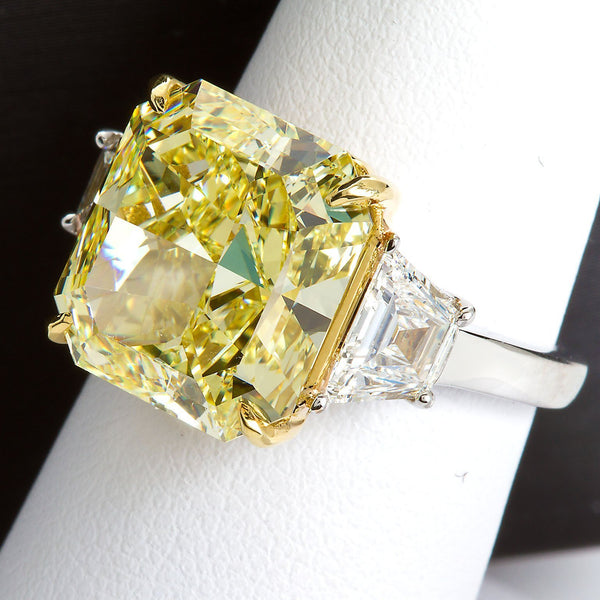 Fancy Yellow Diamond Engagement Ring 7.34 Carat GIA Certified - TMWJ-7728-8617 - TMW Jewels Co.