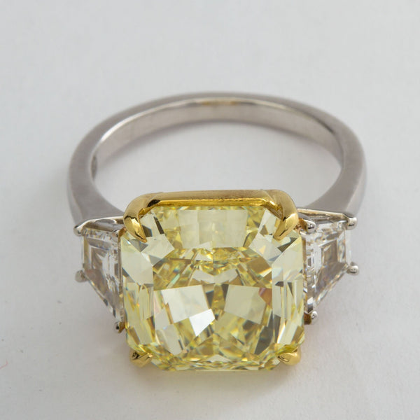 Fancy Yellow Diamond Engagement Ring 7.34 Carat GIA Certified - TMWJ-7728-8617 - TMW Jewels Co.