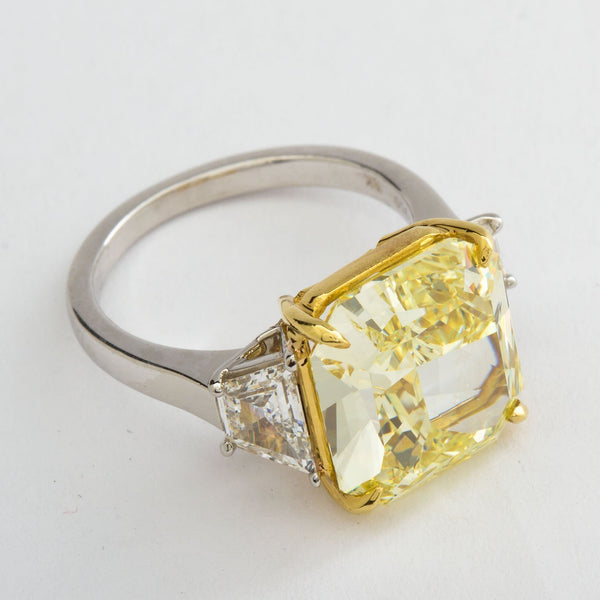 Fancy Yellow Diamond Engagement Ring 7.34 Carat GIA Certified - TMWJ-7728-8617 - TMW Jewels Co.