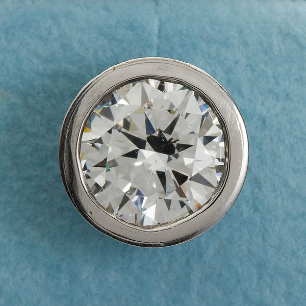 3.00 Carat GIA Certified Diamond Brushed Platinum Stud Earrings - TMWJ-7837 - TMW Jewels Co.
