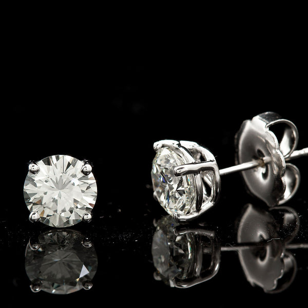 3.00 Carat Round Diamond Stud Earrings - TMWJ-8193 - TMW Jewels Co.