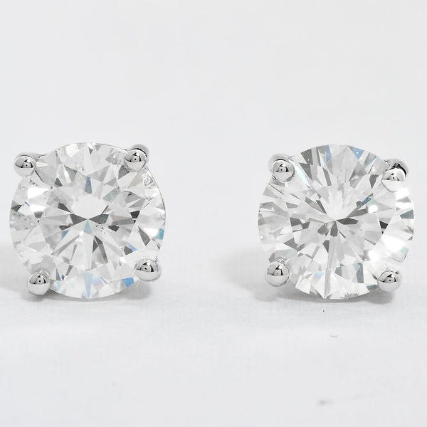 3.00 Carat Round Diamond Stud Earrings - TMWJ-8193 - TMW Jewels Co.