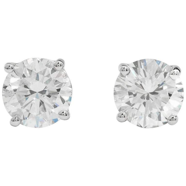 3.00 Carat Round Diamond Stud Earrings - TMWJ-8193 - TMW Jewels Co.