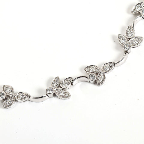 Diamond White Gold Floral Vine Wreath Necklace 8.00 Carats - TMWJ-8821 - TMW Jewels Co.